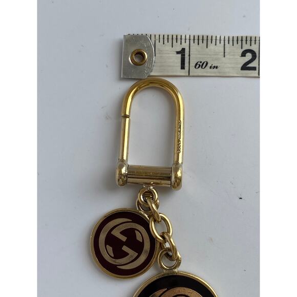 Gucci G Interact Gold Tone Key Ring - Picture 6 of 7